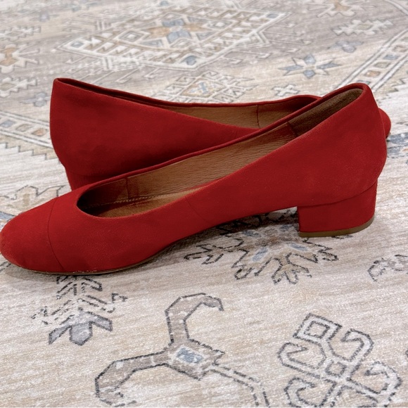 Halogen Women Sz 8.5 M Red Pump Leather Shoes - Picture 5 of 11